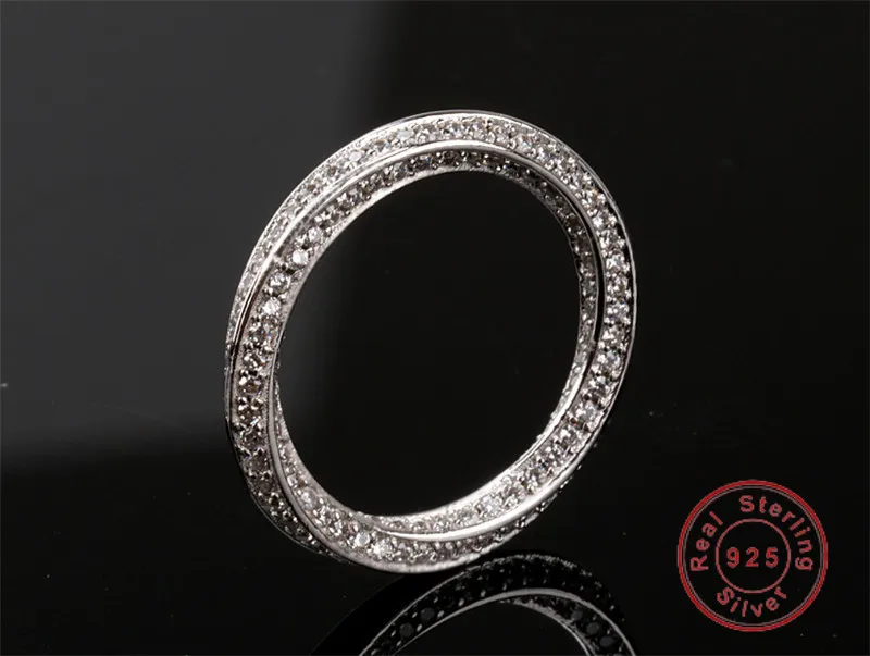 Eternity Mobius Band ring Luxury Full diamond Stone 925 Sterling silver Wedding Rings for Women Engagement jewelry gift
Eternity Mobius Band ring Luxury Full diamond Stone 925 Sterling silver Wedding Rings for Women Engagement jewelry gift