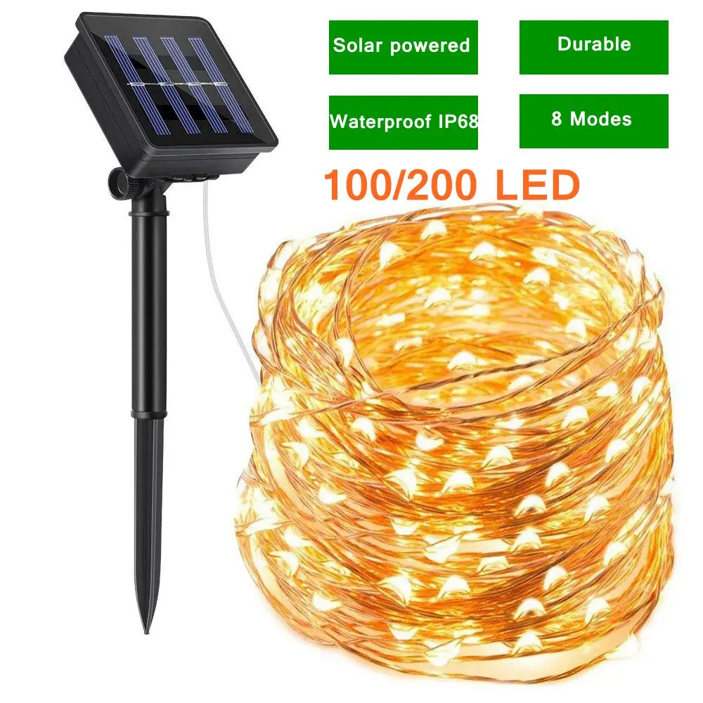 Solar String Lights LED Waterproof Fairy Lamp Outdoor Battery Multi Color String Copper Wire Lamp for Yard Christmas Party Light
Solar String Lights LED Waterproof Fairy Lamp Outdoor Battery Multi Color String Copper Wire Lamp for Yard Christmas Party Light
