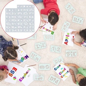 38PCS Painting Drawing Stencils Templates Letters Numbers Patterns for Kids Adults DIY Scrapbooking Journal Photo Album Cards
38PCS Painting Drawing Stencils Templates Letters Numbers Patterns for Kids Adults DIY Scrapbooking Journal Photo Album Cards