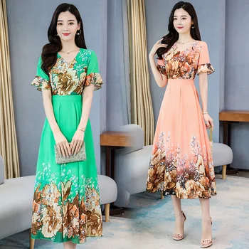 2020 nian Clothing New Chiffon Dress Temperament Waist zhe du L Fat mm Summer Thin Dress
2020 nian Clothing New Chiffon Dress Temperament Waist zhe du L Fat mm Summer Thin Dress