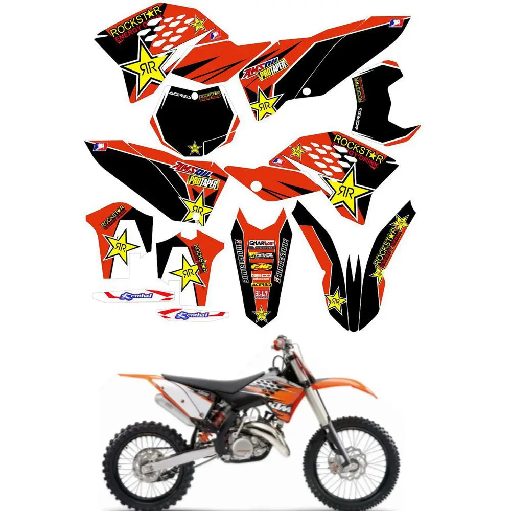 For KTM SX SXF EXC 125 450 SX SXF EXC 2007 2008 2009 2010 2011 Customized Number Graphics Backgrounds Stickers Kit Decal
For KTM SX SXF EXC 125 450 SX SXF EXC 2007 2008 2009 2010 2011 Customized Number Graphics Backgrounds Stickers Kit Decal