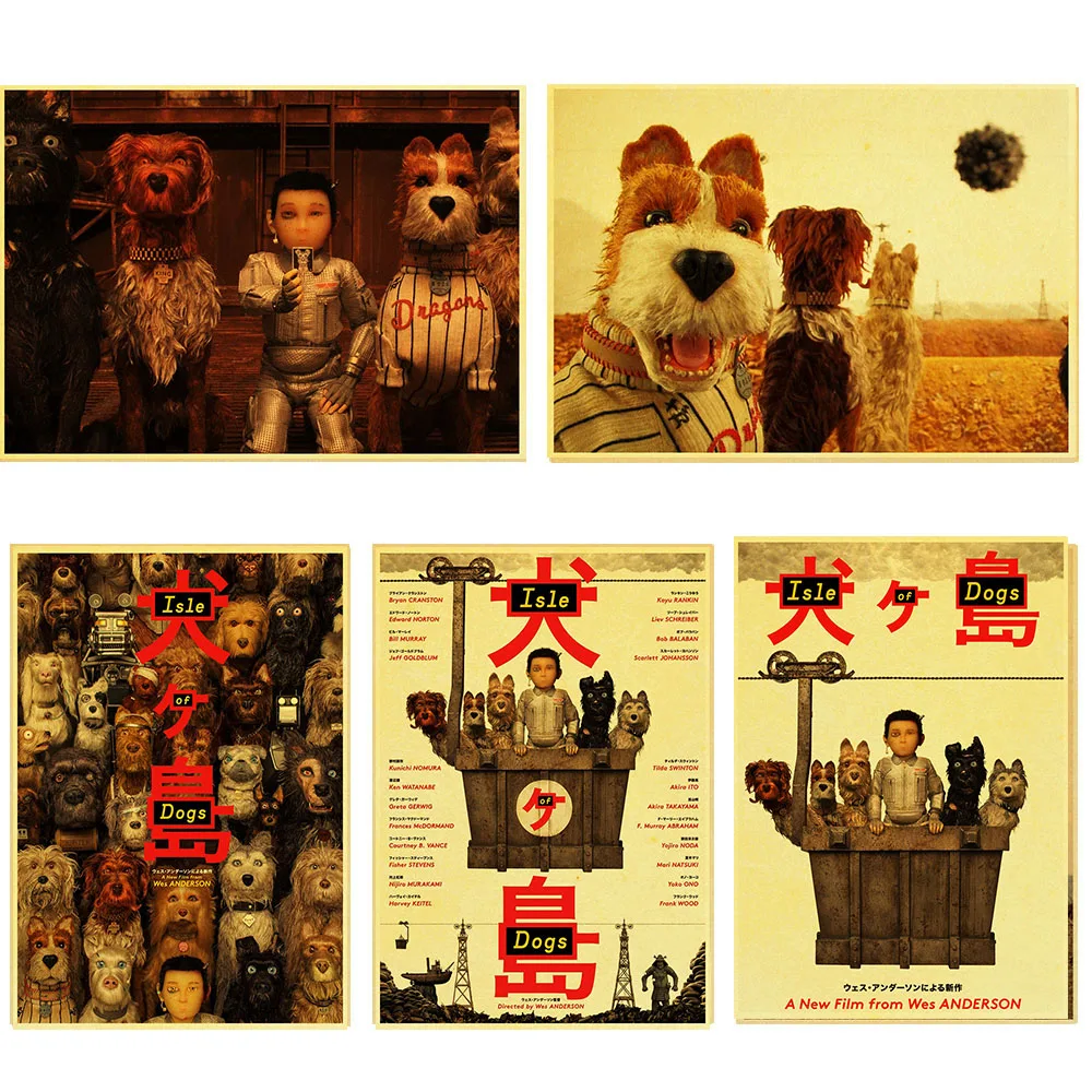 2018 фильм Wes Anderson о острове собак странный Ретро плакат крафт бумага для интерьера