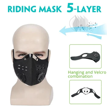 PM2.5 Reusable Face Mask Activated Carbon Filter Double Air Valve Breathable Mask Dust Anti-viru Outdoor Sport Cycling Face Mask
PM2.5 Reusable Face Mask Activated Carbon Filter Double Air Valve Breathable Mask Dust Anti-viru Outdoor Sport Cycling Face Mask