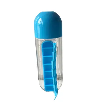 Outdoor Carrying Convenient Two-in-one Plastic Single-layer Cylindrical Water Bottle With Medicine Box Capsule Cup
Outdoor Carrying Convenient Two-in-one Plastic Single-layer Cylindrical Water Bottle With Medicine Box Capsule Cup