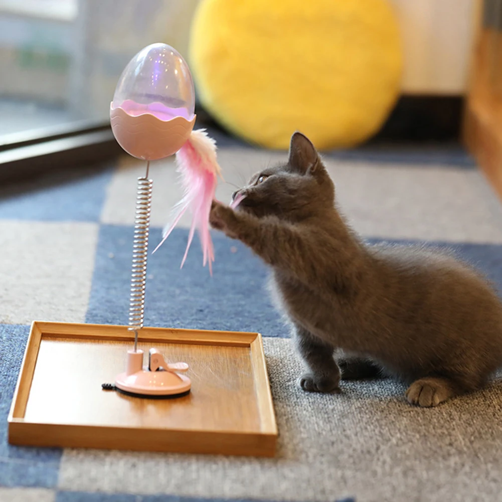 Tumbler Swinging Spring Ball Flash Teasing Toy with Bell Feather Cat Pet Toy Interactive Stick Bell Feather Playing Pet Supplies
Tumbler Swinging Spring Ball Flash Teasing Toy with Bell Feather Cat Pet Toy Interactive Stick Bell Feather Playing Pet Supplies