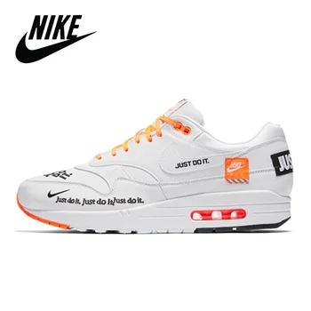 

NEW Nike Air Max 1 Just Do It White Orange Men Shoes Outdoor Sports Sneakers Breathable Unisex Air Max 87 Women's Running Shoes