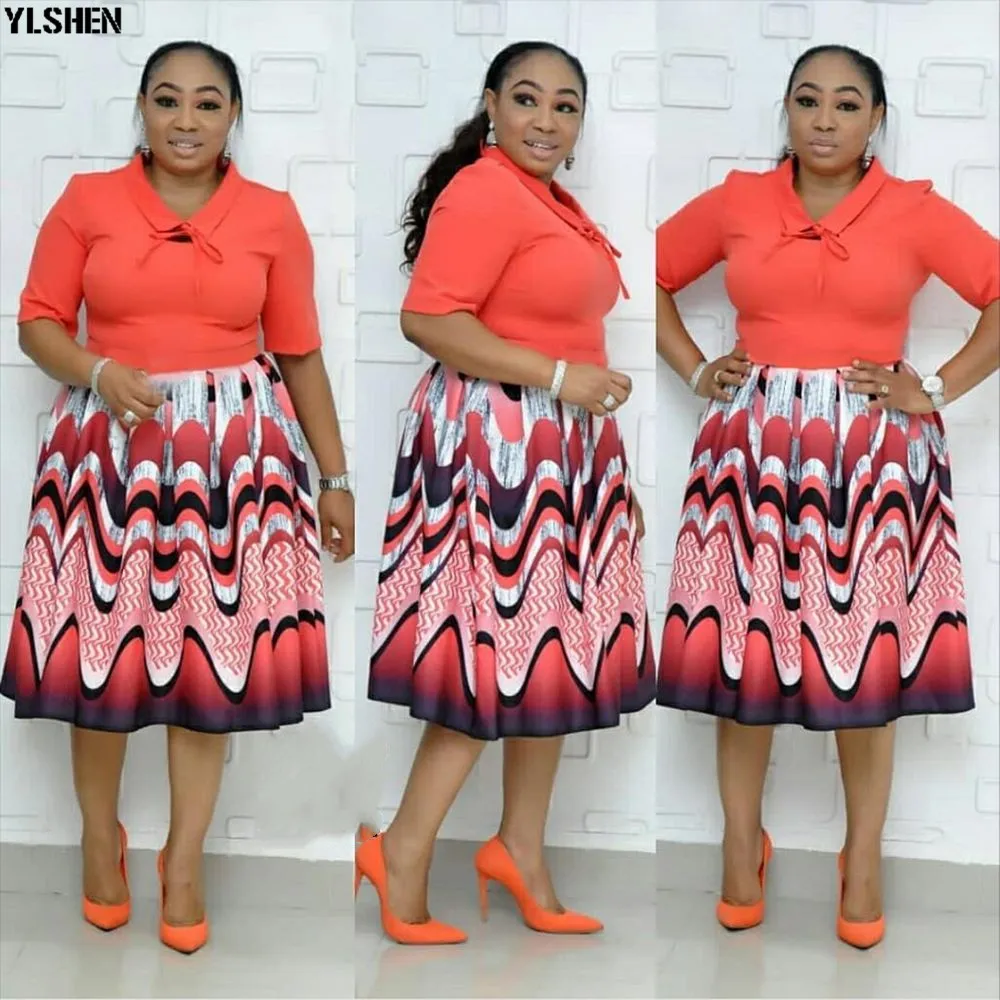 Print African Dresses for Women Vetement Femme 2019 Long Sleeve Dress African Clothes Ladies High Quality Dashiki Ankara Dresses 02