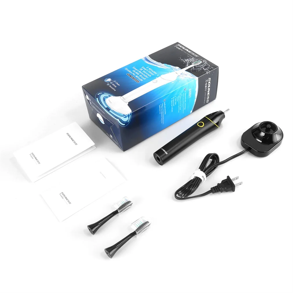 SOUNESS Sonic Professional Oral Vitality Precision Clean Tooth Electric Toothbrush Wireless Rechargeable with 2 Heads SN601
SOUNESS Sonic Professional Oral Vitality Precision Clean Tooth Electric Toothbrush Wireless Rechargeable with 2 Heads SN601