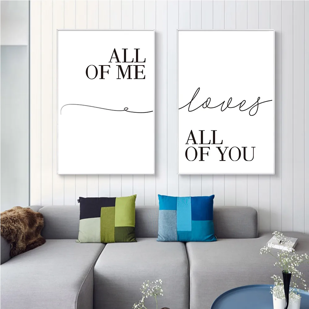 Text Quote ALL OF ME ALL OF YOU Wall Art Canvas Print Pictures For Living Room Posters and Prints Nordic Decoration Home
Text Quote ALL OF ME ALL OF YOU Wall Art Canvas Print Pictures For Living Room Posters and Prints Nordic Decoration Home