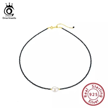ORSA JEWELS Vintage Choker Necklace Natural Stone Black Spinel Freshwater Pearl Choker 925 Silver Necklaces Jewelry OSN157-B
ORSA JEWELS Vintage Choker Necklace Natural Stone Black Spinel Freshwater Pearl Choker 925 Silver Necklaces Jewelry OSN157-B