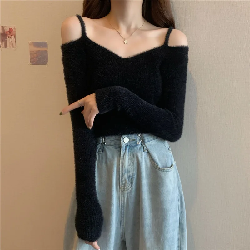 Mohair Sexy Off Shoulder For Women's Autumn And Winter Wear 2020 New Slim Fit Short Long Sleeve Top En*
Mohair Sexy Off Shoulder For Women's Autumn And Winter Wear 2020 New Slim Fit Short Long Sleeve Top En*