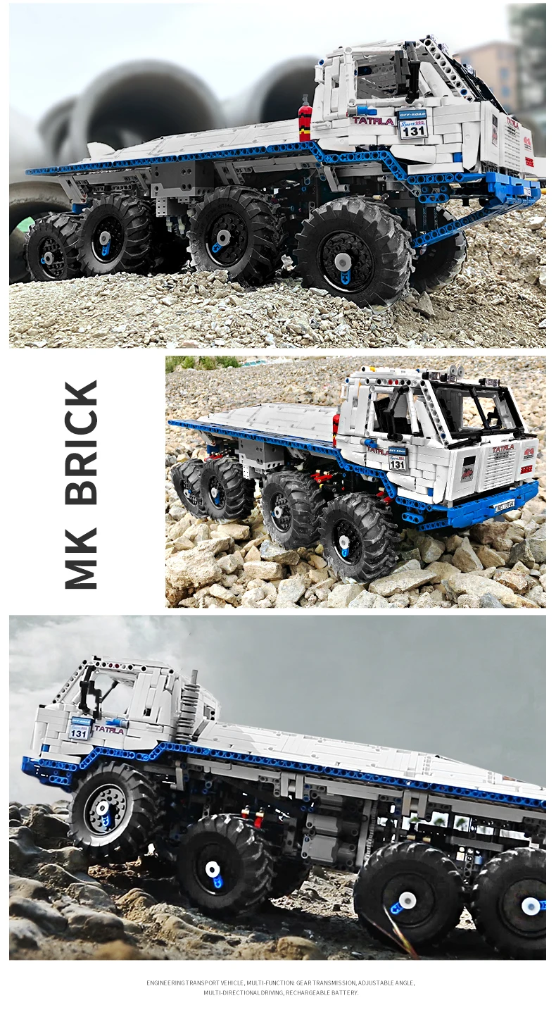 MOC27092 RC Motor Technic Car Compatible With Tatra T813 8x8 PROFA Motor Function Car Building Blocks Bricks Truck Model Toys