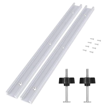 2Pcs T Track Miter Track Jig Fixture Slot and 2Pcs Metal Quick Acting Hold Down Clamp Set
2Pcs T Track Miter Track Jig Fixture Slot and 2Pcs Metal Quick Acting Hold Down Clamp Set