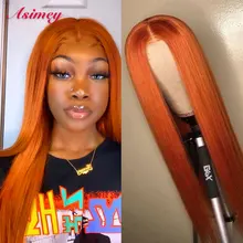 Asimey Orange Ginger Color Straight Human Hair Wigs 13X4 Transparent Lace Front Wig 30 32 Inch Pre Plucked Virgin Remy For Women
Asimey Orange Ginger Color Straight Human Hair Wigs 13X4 Transparent Lace Front Wig 30 32 Inch Pre Plucked Virgin Remy For Women