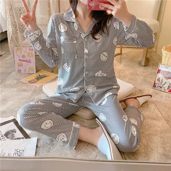 Women's suit pajamas cotton pajamas Button Pigiama Donna pjs Winter Mujer Pijama pajamas pajamas Pizama Damska 2 pieces
Women's suit pajamas cotton pajamas Button Pigiama Donna pjs Winter Mujer Pijama pajamas pajamas Pizama Damska 2 pieces