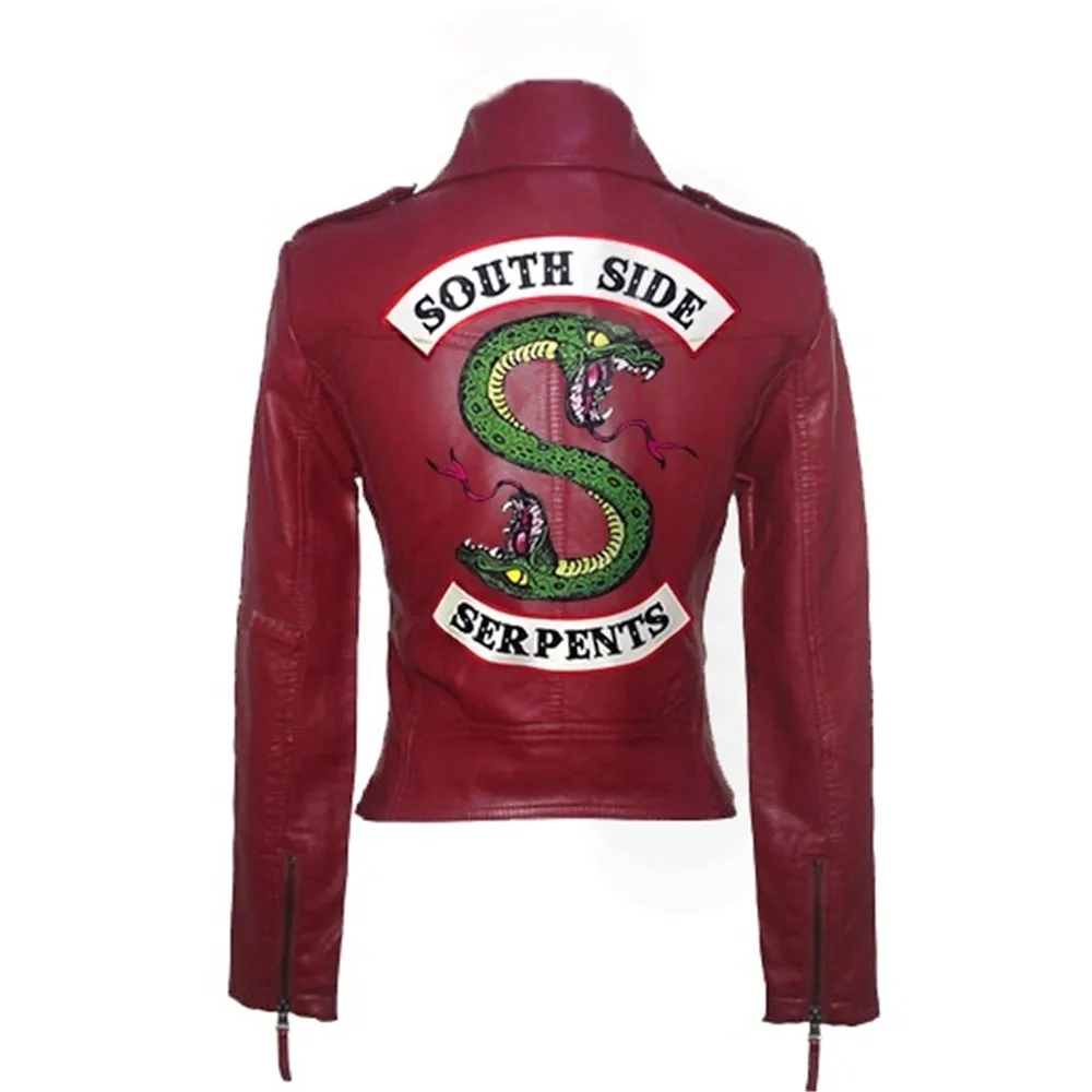 2019 New Spring Riverdale Southside Jackets Serpent Fans Zipper PU Jacket Women Coats Slim fit Jacket Outwear Clothes coat Trend
2019 New Spring Riverdale Southside Jackets Serpent Fans Zipper PU Jacket Women Coats Slim fit Jacket Outwear Clothes coat Trend
