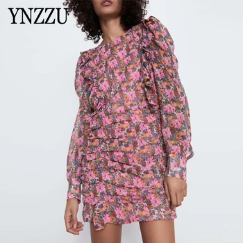Chiffon Party Floral print Women Bodycon Dress 2020 Summer Femela Puff Sleeve Pleated Ruffles Boho Mini Dress Sexy YNZZU YD407
Chiffon Party Floral print Women Bodycon Dress 2020 Summer Femela Puff Sleeve Pleated Ruffles Boho Mini Dress Sexy YNZZU YD407