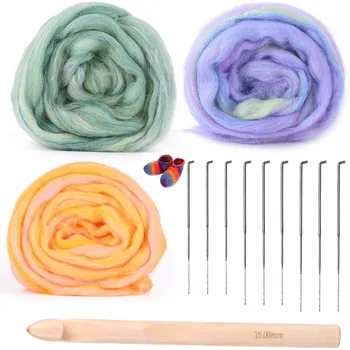LMDZ 13 Pcs Wool Felting Kit, 3 Colors Wool Roving for Needle Felting(50g/Color), Needle Felting Kit, Needle Felting Starter Kit
LMDZ 13 Pcs Wool Felting Kit, 3 Colors Wool Roving for Needle Felting(50g/Color), Needle Felting Kit, Needle Felting Starter Kit