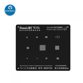 QianLi 3D BGA Reballing Stencil for iPhone 5S 6 6S 7 8 X Power Logic Module Soldering Repair Solder Template Black Steel Mesh
QianLi 3D BGA Reballing Stencil for iPhone 5S 6 6S 7 8 X Power Logic Module Soldering Repair Solder Template Black Steel Mesh
