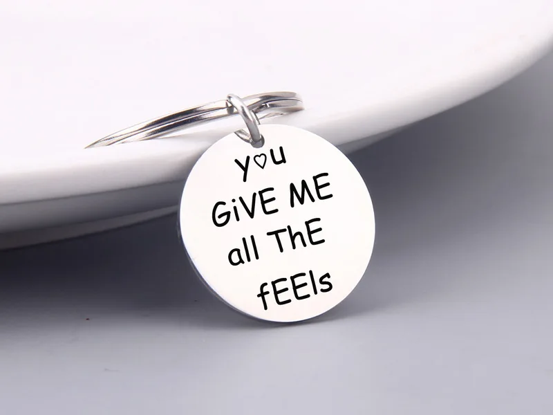 the feels key holder gift for couple lover love heart keyring