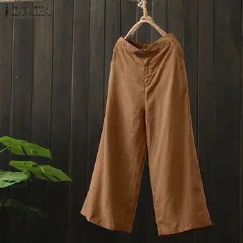 Stylish Wide Leg Pants Women's Summer Trousers 2020 ZANZEA Casual Elastic Waist Pantalon Palazzo Female Solid Turnip Plus Size
Stylish Wide Leg Pants Women's Summer Trousers 2020 ZANZEA Casual Elastic Waist Pantalon Palazzo Female Solid Turnip Plus Size
