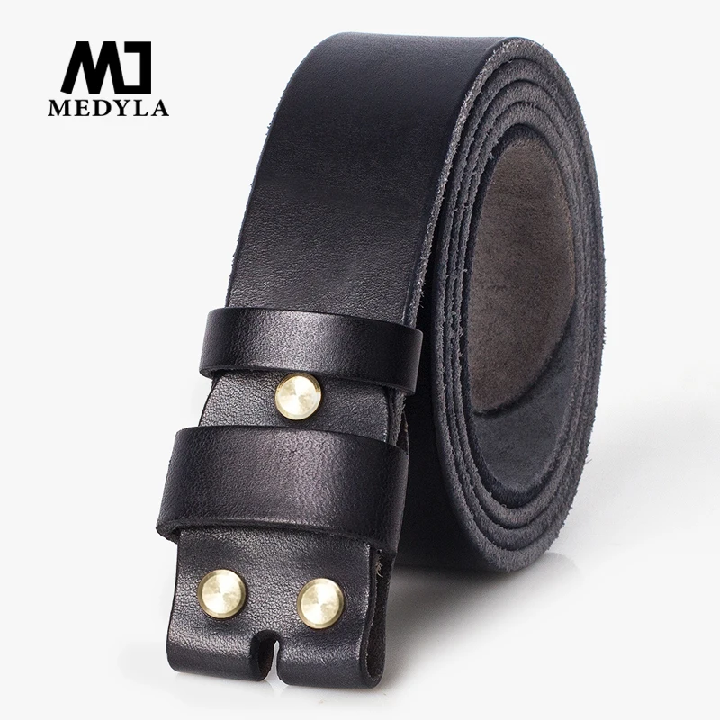 

MEDYLA Genuine Cow Leather Belt for Male Alloy Pin Buckle Luxury Cowskin Leahter Strap Men Belt High Quality