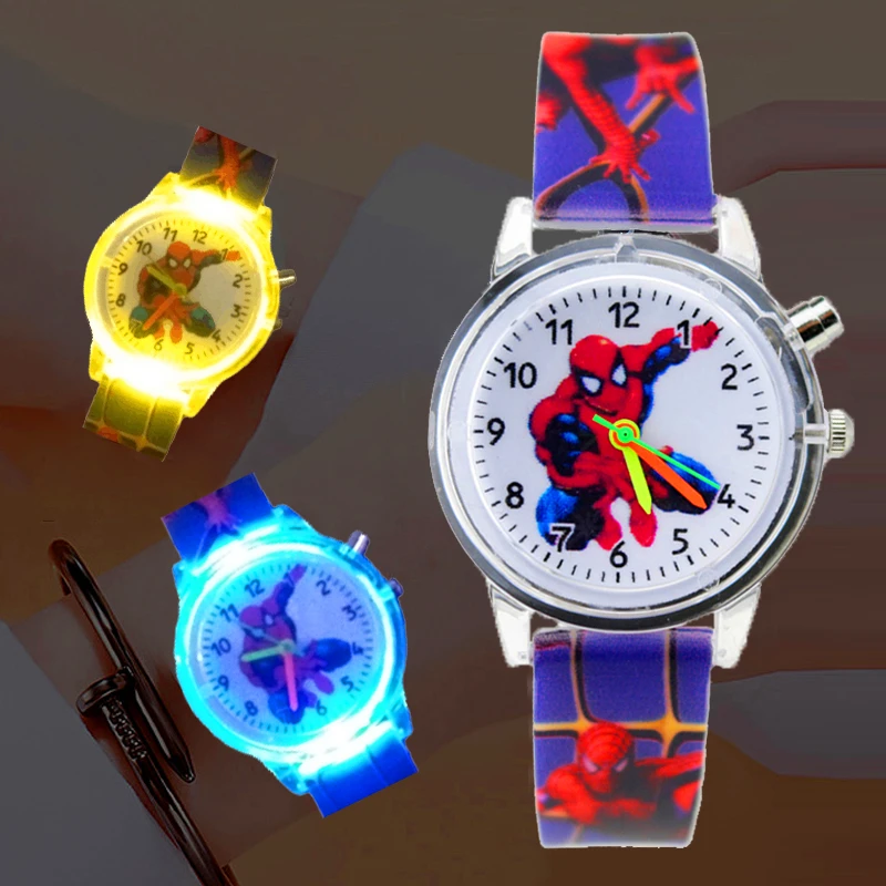 5 styles Flash Light Spiderman Children Watch Sport Kids Watches Luminous Digital Watch Child Student Clock Girls Boys Watch Toy
5 styles Flash Light Spiderman Children Watch Sport Kids Watches Luminous Digital Watch Child Student Clock Girls Boys Watch Toy
