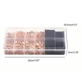 260CPS Assortment Kits Car Auto Copper Ring Terminal Connector Heat Shrink Tubes H7EE 
260CPS Assortment Kits Car Auto Copper Ring Terminal Connector Heat Shrink Tubes H7EE