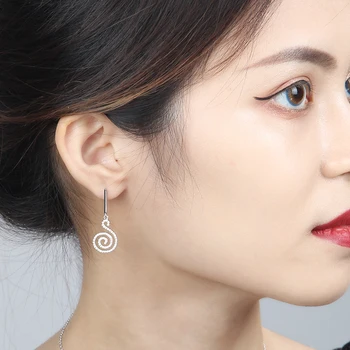 S925 Sterling Silver Charm Loop Drop Dangle Earrings for Women Girls Geometric Cubic Zirconia Wedding Evening Bridal Ear Jewelry
S925 Sterling Silver Charm Loop Drop Dangle Earrings for Women Girls Geometric Cubic Zirconia Wedding Evening Bridal Ear Jewelry