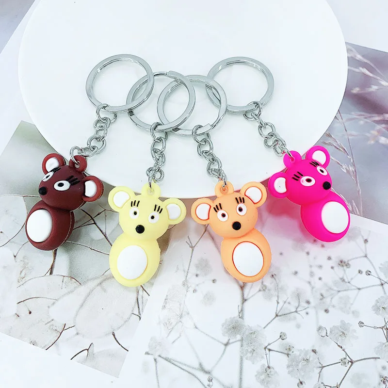 New creative PVC mouse keychain hanging ornaments girls bag car key pendant factory direct sales
New creative PVC mouse keychain hanging ornaments girls bag car key pendant factory direct sales