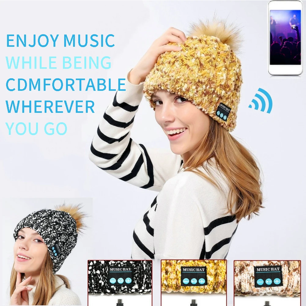 Woolen Warm Plush Beanie Hat Adults Elastic Built-in Wireless Bluetooth V4.2 Earphone Speaker Music USB Rechargeable
Woolen Warm Plush Beanie Hat Adults Elastic Built-in Wireless Bluetooth V4.2 Earphone Speaker Music USB Rechargeable