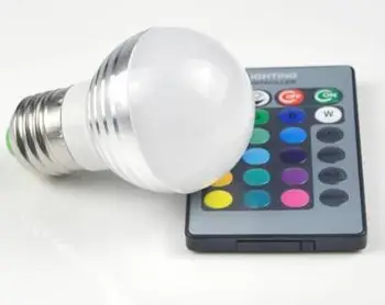 E27 Dimmable LED Light Bulbs 3W RGB Color Changing Bulb Lamp With IR Remote Control Spot Light Dimmable Magic
E27 Dimmable LED Light Bulbs 3W RGB Color Changing Bulb Lamp With IR Remote Control Spot Light Dimmable Magic