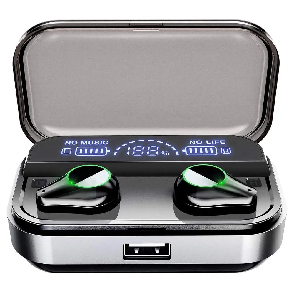 T10 TWS Bluetooth 5.0 Earphone True Wireless Headphone IPX7 Earbuds Noise Reduction Headset with LED Power Display Charging Case
T10 TWS Bluetooth 5.0 Earphone True Wireless Headphone IPX7 Earbuds Noise Reduction Headset with LED Power Display Charging Case