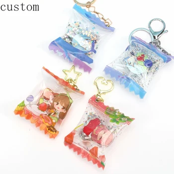 Cartoon Anime Logo Customized Acrylic Candy Keychain Inflated Acrylic Shake Candy Bag Charms with Design
Cartoon Anime Logo Customized Acrylic Candy Keychain Inflated Acrylic Shake Candy Bag Charms with Design