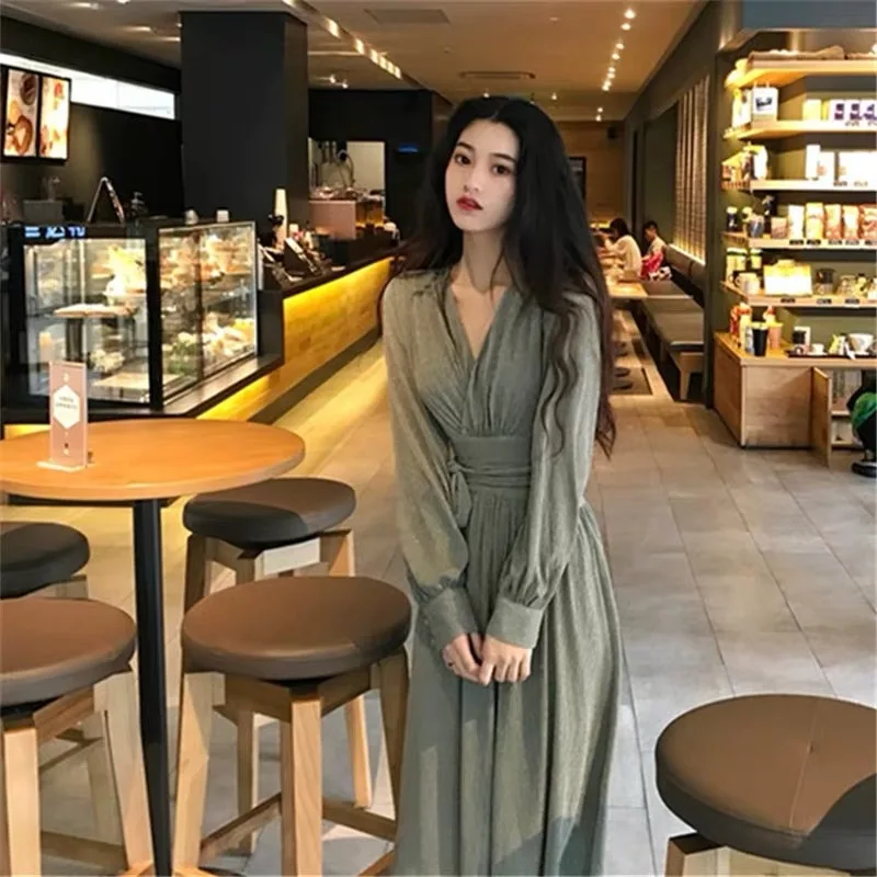 2019 Early Autumn New Style WOMEN'S Dress Avocado Green Skirt Super Fairy MORI Series Sweet Waist Hugging Slimming Dress 6264
2019 Early Autumn New Style WOMEN'S Dress Avocado Green Skirt Super Fairy MORI Series Sweet Waist Hugging Slimming Dress 6264