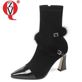 ZVQ winter new fashion sexy work ankle boots outside high heels square toe zipper genuine leaher buckle crystal plus size women shoes drop shipping
ZVQ winter new fashion sexy work ankle boots outside high heels square toe zipper genuine leaher buckle crystal plus size women shoes drop shipping