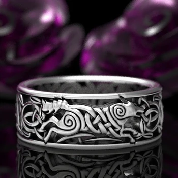 MENGYI Viking Nordic Mythology Giant Wolf Defense Totem Wolf Domineering Man Ring Fashion Punk Rock Hot Sale Jewelry
MENGYI Viking Nordic Mythology Giant Wolf Defense Totem Wolf Domineering Man Ring Fashion Punk Rock Hot Sale Jewelry
