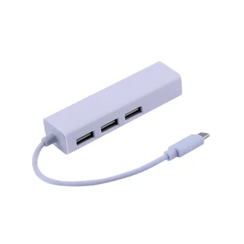 High Qulaity USB 3.1 Type C USB-C Multiple 3 Ports Hub with Ethernet Network LAN Adapter
High Qulaity USB 3.1 Type C USB-C Multiple 3 Ports Hub with Ethernet Network LAN Adapter