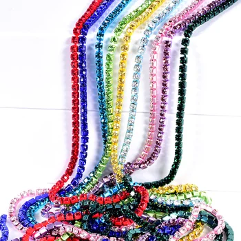 10yards Colorful Rhinestones Chain Same Color Bottom and Stones Glass Rhinestones Trimming Crystal Cup Chain B1355
10yards Colorful Rhinestones Chain Same Color Bottom and Stones Glass Rhinestones Trimming Crystal Cup Chain B1355