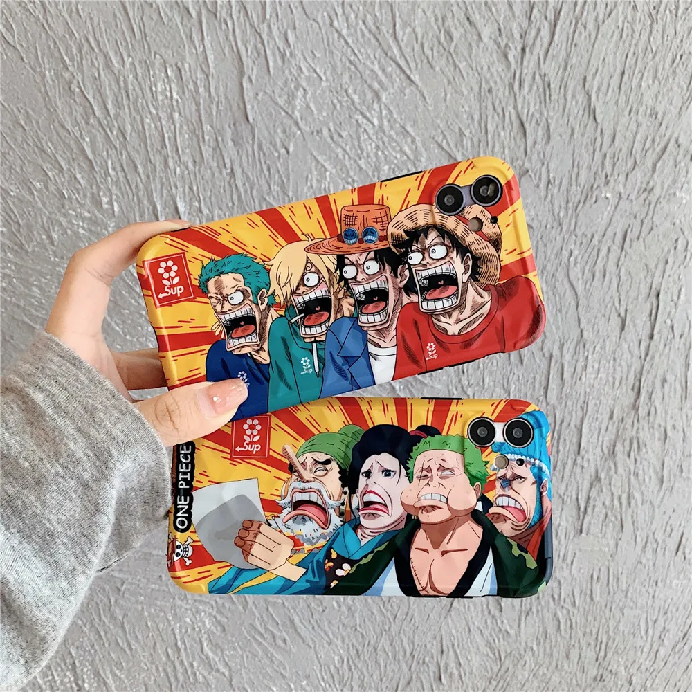 Фото Manga Roronoa Zoro Case for iPhone 12 11 pro 7 8 plus X XS Max XR phone cases OP Japan Anime Luffy Ace TPU IMD back cover Coque | Мобильные