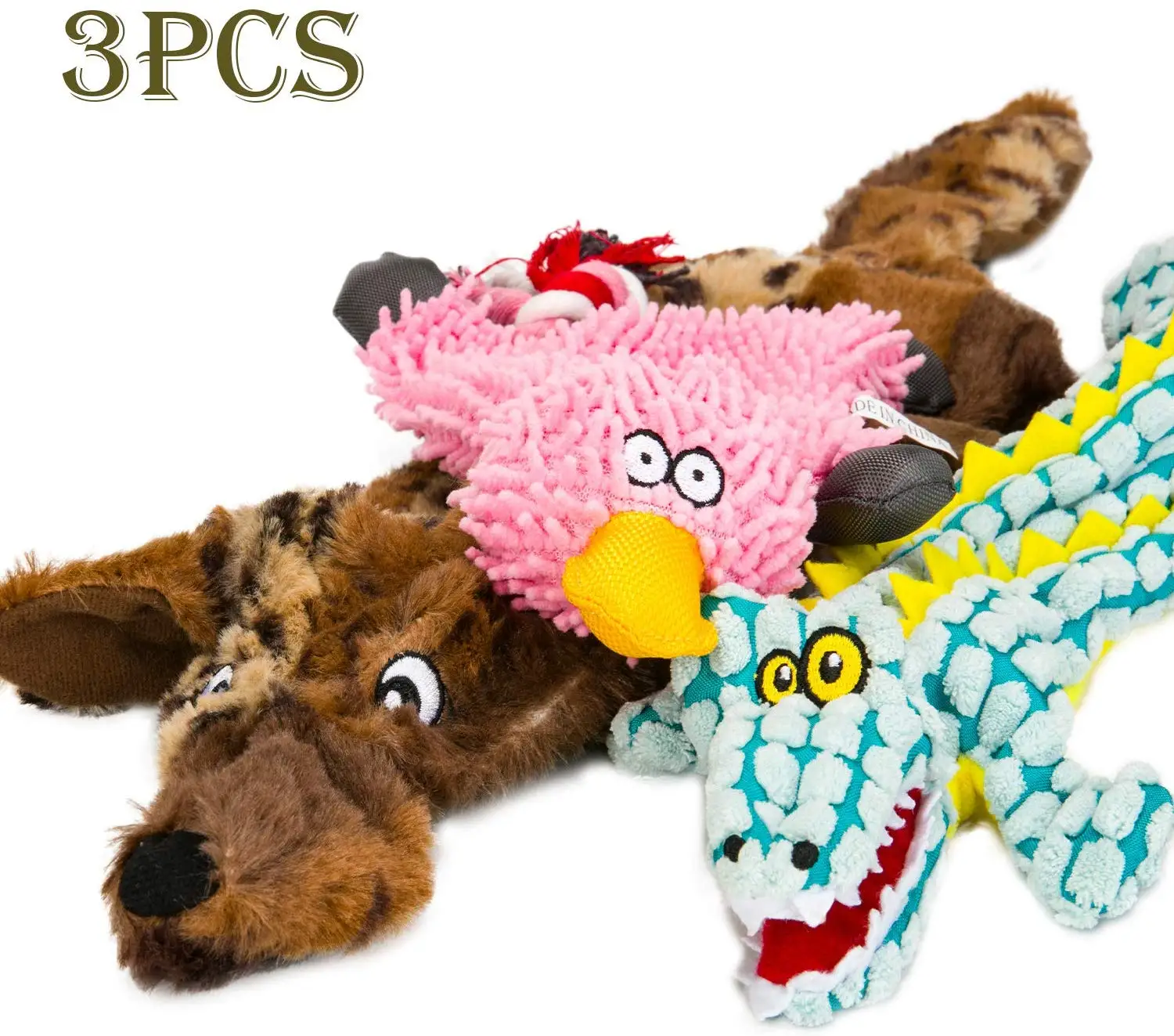 3pcs/set No Stuffing Squeaky Puppy Toys Squeakers Durable Stuffingless Dog Plush Toy Chew Toy Set for Small Medium Large Dogs
3pcs/set No Stuffing Squeaky Puppy Toys Squeakers Durable Stuffingless Dog Plush Toy Chew Toy Set for Small Medium Large Dogs