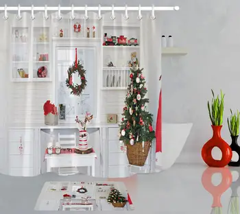 Non-slip Carpet Mat Shower Christmas Tree Bath Curtain Cortina Waterproof Polyester for Bathroom with 12pcs Plastic Hooks
Non-slip Carpet Mat Shower Christmas Tree Bath Curtain Cortina Waterproof Polyester for Bathroom with 12pcs Plastic Hooks