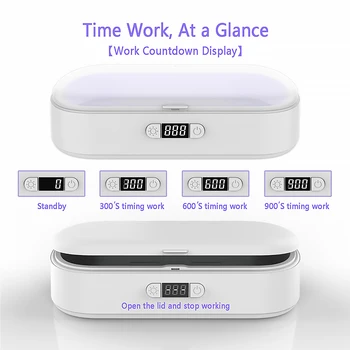 2 In 1 Wireless Charging With Disinfection Function 10W UV Light Mask Sterilizer Box Ultraviolet Disinfection For Jewelry Phone
2 In 1 Wireless Charging With Disinfection Function 10W UV Light Mask Sterilizer Box Ultraviolet Disinfection For Jewelry Phone