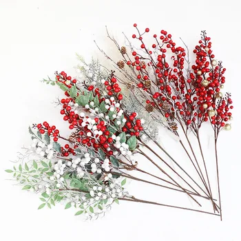 Christmas Berry Artificial Pinecone Red Fruit for Christmas Decoration Fake Flower Artificial Pine Tree Branches
Christmas Berry Artificial Pinecone Red Fruit for Christmas Decoration Fake Flower Artificial Pine Tree Branches