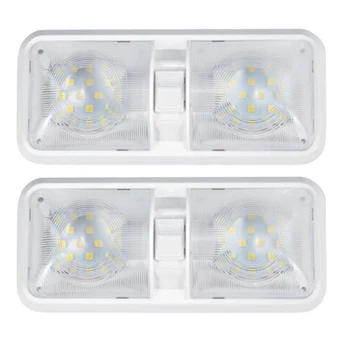 2Pc Interior Car Lights Trailer Rv Ceiling Light Double Dome Light Ceiling Fixture Camper Trailer Marine Motorhome Lights 
2Pc Interior Car Lights Trailer Rv Ceiling Light Double Dome Light Ceiling Fixture Camper Trailer Marine Motorhome Lights