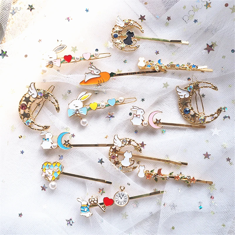 AOMU Moon Shape Princess Hair Clip for Women Enamel Korea Cat Angel Wing Stars Hairpin Hair Accessories Jewelry for Girls
AOMU Moon Shape Princess Hair Clip for Women Enamel Korea Cat Angel Wing Stars Hairpin Hair Accessories Jewelry for Girls