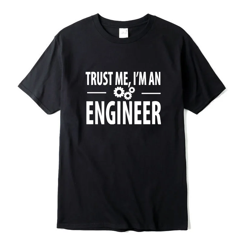 Мужская футболка с круглым вырезом 100% хлопок trust me I AM AN ENGINEER|Футболки| |