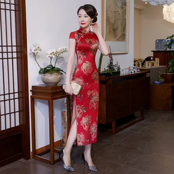 New Print Long Cheongsam Dress Modern Qipao Dress Sexy Chinese Dresses Chinese Traditional Dress Vestido Oriental qipao 4XL
New Print Long Cheongsam Dress Modern Qipao Dress Sexy Chinese Dresses Chinese Traditional Dress Vestido Oriental qipao 4XL