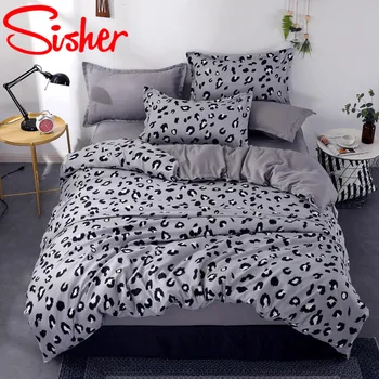 Sisher Leopard Pink/Gray Bedding Set Pillowcase Duvet Cover Bed Linens Flat Sheet For Adult Kids Bedclothes 3/4pcs Single Queen
Sisher Leopard Pink/Gray Bedding Set Pillowcase Duvet Cover Bed Linens Flat Sheet For Adult Kids Bedclothes 3/4pcs Single Queen