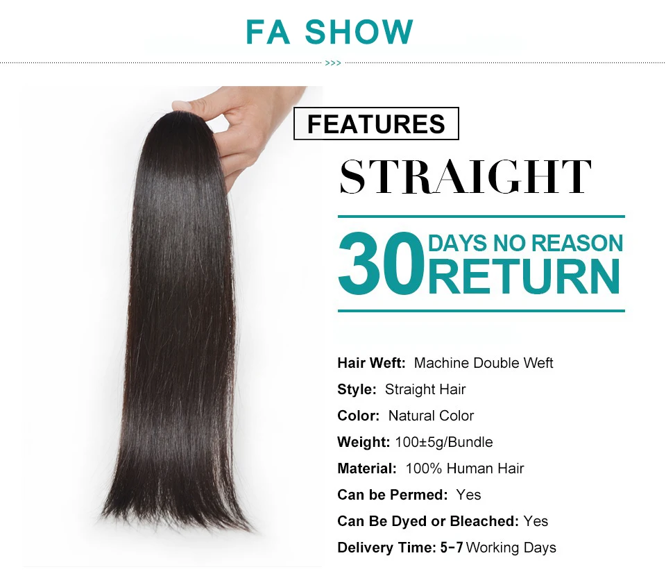 Brazilian Hair Bundles 4 Bundles Straight Human Hair Bundles Human Hair Wefts 4 Bundles Double wefts (4)